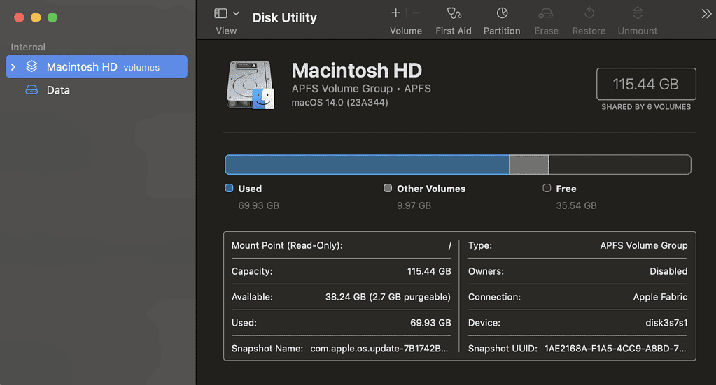 Disk Utility App